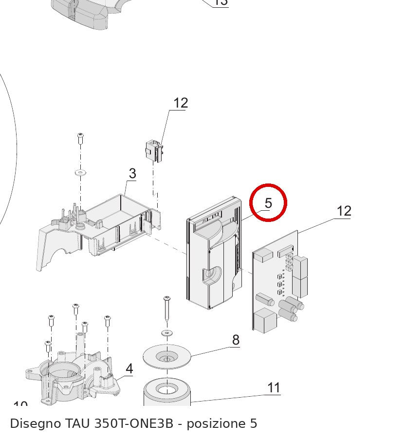 Portascheda completo TAU K124MA per T-ONE