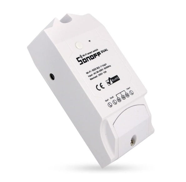 Interruttore smart Sonoff DualR2 Wi-Fi 2 contatti 15 A 3500 W