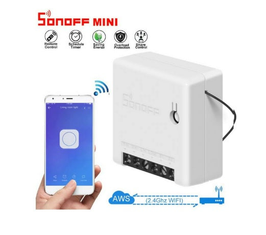 Mini interruttore smart Wi-Fi con relè Sonoff