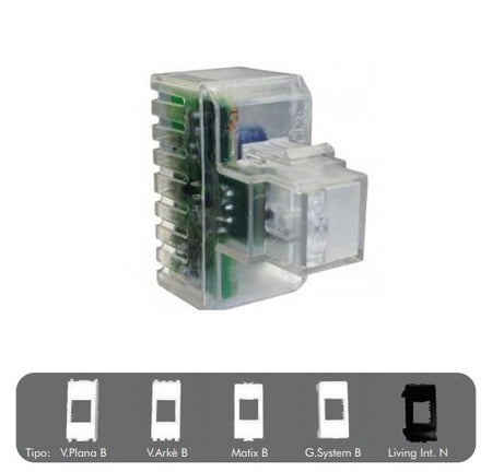 Lampada segnapasso da incasso 230V 3W 6000K trasparente 1M Kros Technik