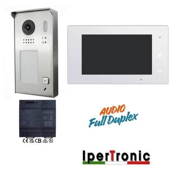 Kit videocitofonico monofamiliare BUS TDH 2 fili WiFi - monitor 7"