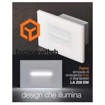 Lampada di emergenza fissa e segnapasso Tecnoswitch