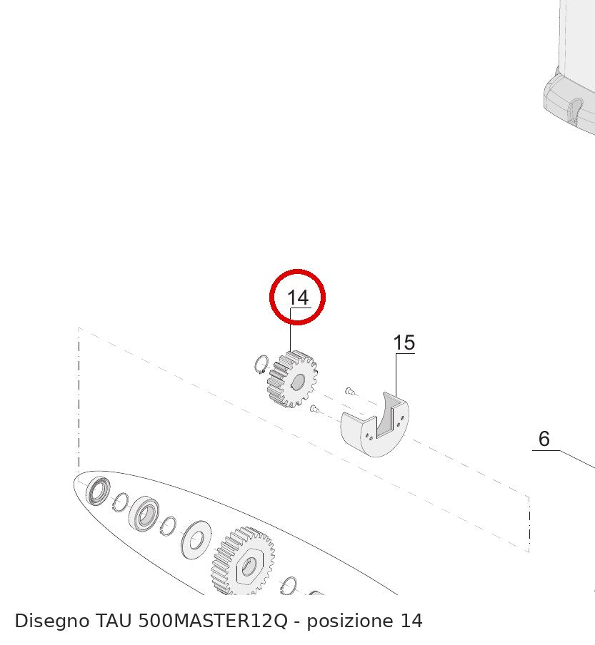 Ingranaggio Z17 M4 zincato TAU per Master