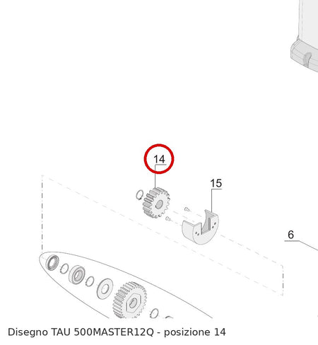 Ingranaggio Z17 M4 zincato TAU per Master