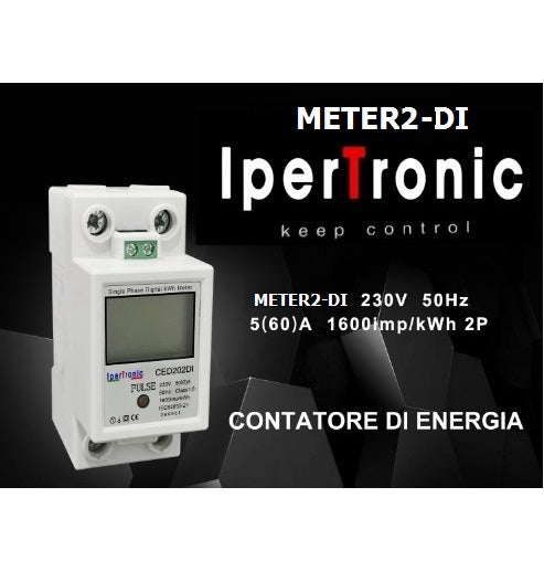 CONTATORE 2 MODULI MONOFASE DIGITALE 60A