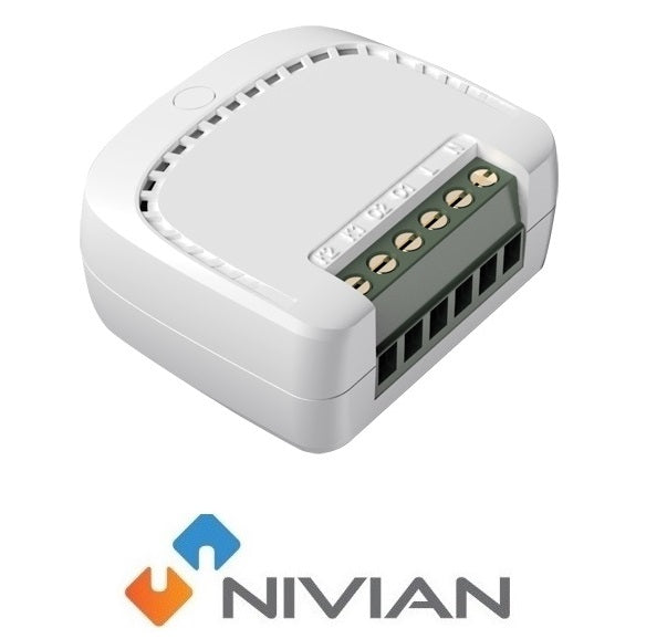 Relè smart Wi-Fi 2 canali per pulsanti compatibile Tuya