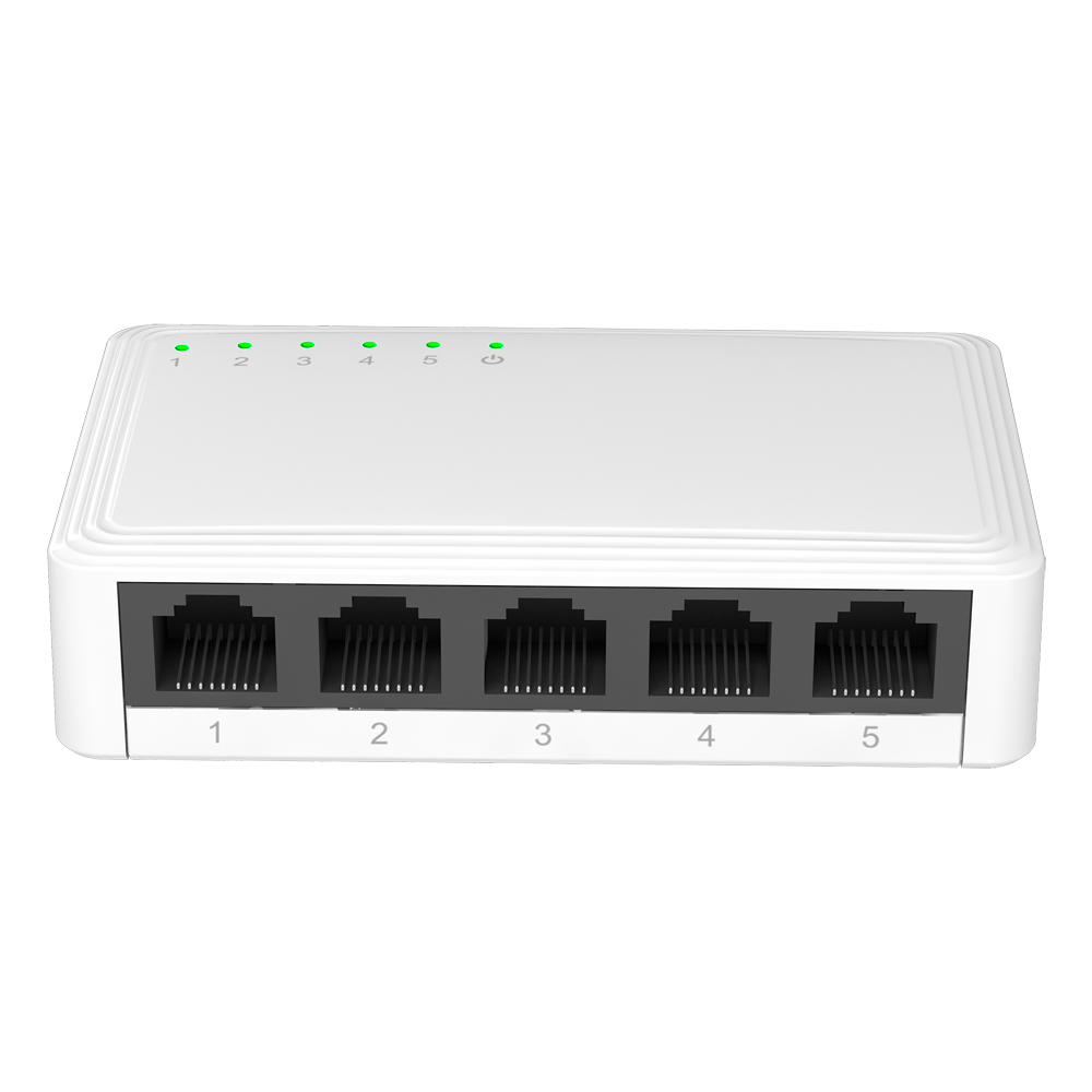 Nivian Switch LAN 5 porte Gigabit - 5 porte RJ45 - Velocità 10/100/1000 Mbps - Alta velocità in tutte le porte