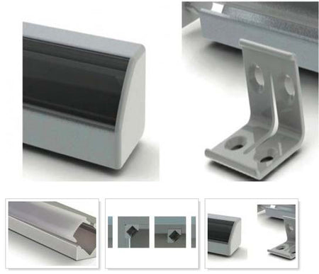 Profilo angolare in alluminio 45° Sky 2 m