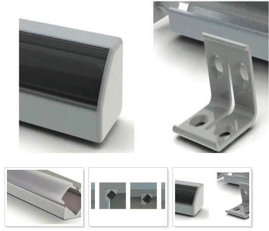 Profilo angolare in alluminio 45° Sky 2 m