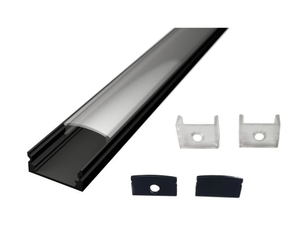 Kit profilo alluminio esterno 2MT nero
