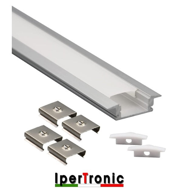 Kit profilo in alluminio da incasso 2 MT