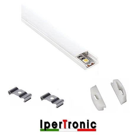 Kit profilo alluminio bianco da ext 2MT