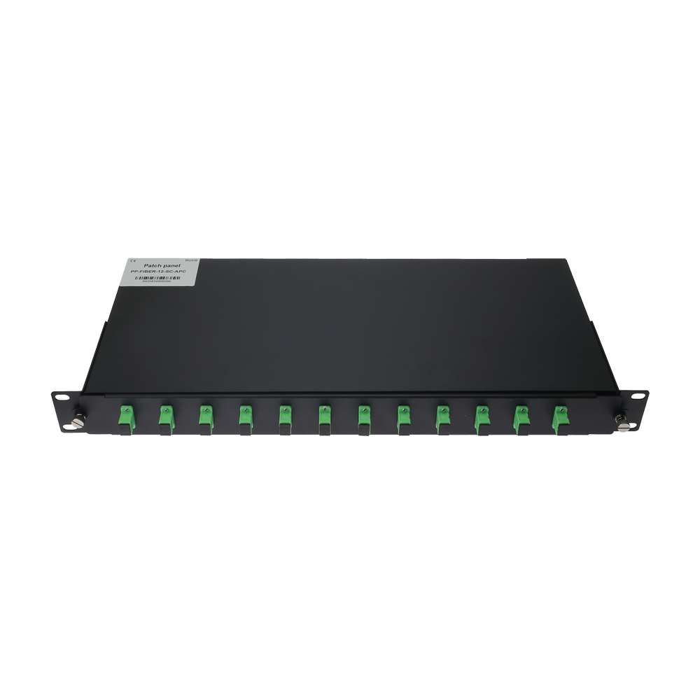 Pannello patch 1U per rack da 19 pollici - Include 12 adattatori SC simplex installati