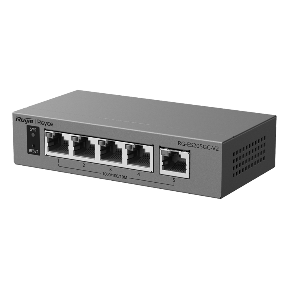 Ruijie Reyee Cloud Managed L2 Switch - 5 porte Gigabit Ethernet 10/100/1000 Mbps