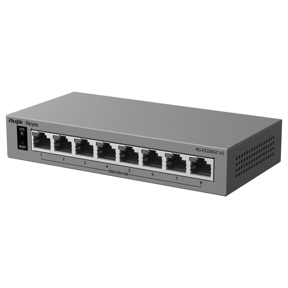 Ruijie Reyee Cloud Managed L2 Switch - 8 porte Gigabit Ethernet 10/100/1000 Mbps