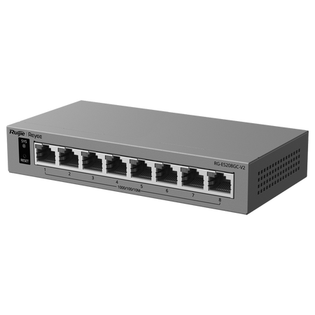 Ruijie Reyee Cloud Managed L2 Switch - 8 porte Gigabit Ethernet 10/100/1000 Mbps