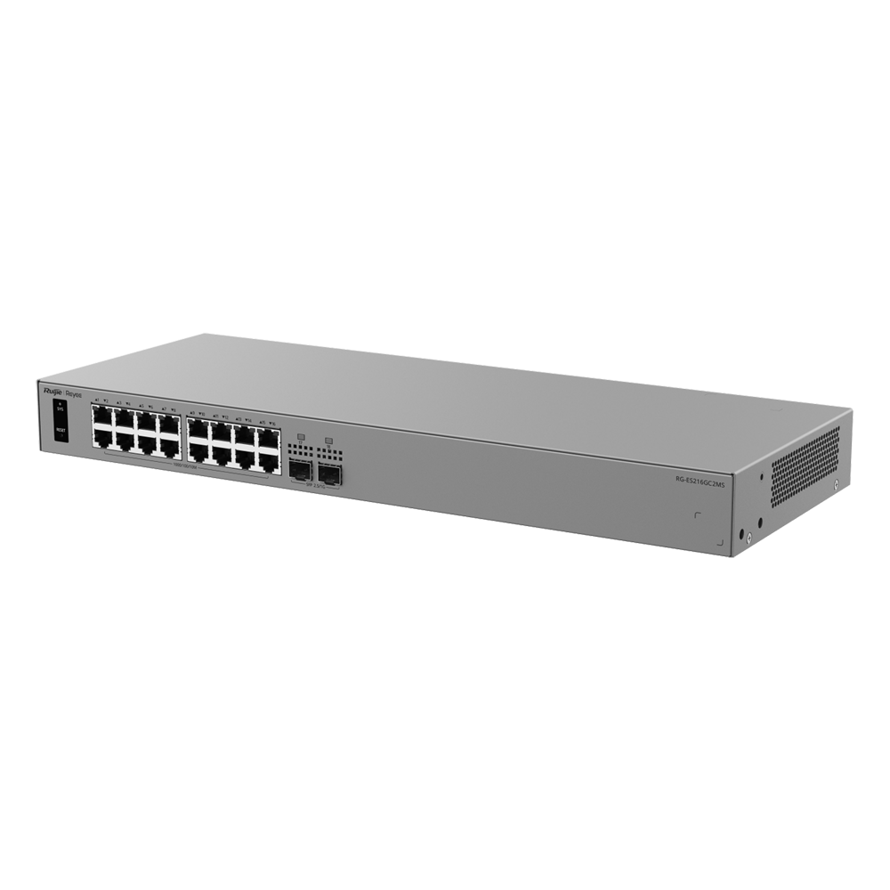Ruijie Reyee Cloud Managed L2 Switch - 16 porte Gigabit RJ45 e 2 slot 2.5G SFP
