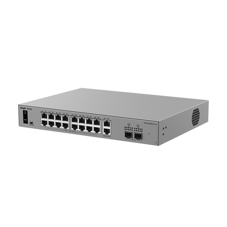 Ruijie Reyee Cloud Managed L2 Switch - 18 porte Gigabit RJ45 e 2 slot SFP - 16 porte PoE/PoE+ con potenza di 250 W