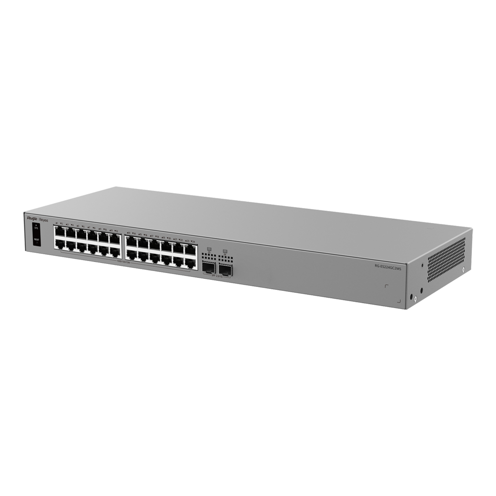 Ruijie Reyee Cloud Managed L2 Switch - 24 porte Gigabit RJ45 e 2 slot 2.5G SFP
