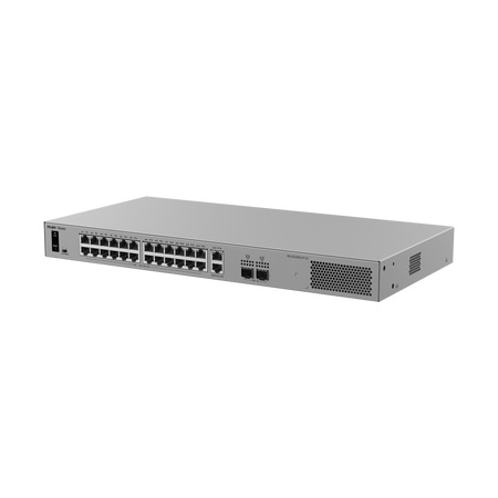 Ruijie Reyee Cloud Managed L2 Switch - 26 porte Gigabit RJ45 e 2 slot SFP - 24 porte PoE/PoE+ con potenza di 370 W