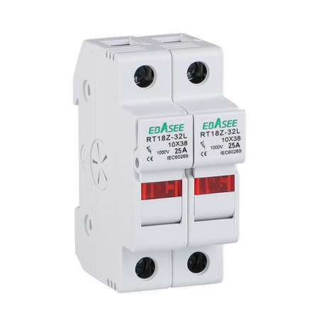 Fusible + Portafusible DC - Tensión máxima DC 1000V - 2 polos - Corriente nominal DC 25A