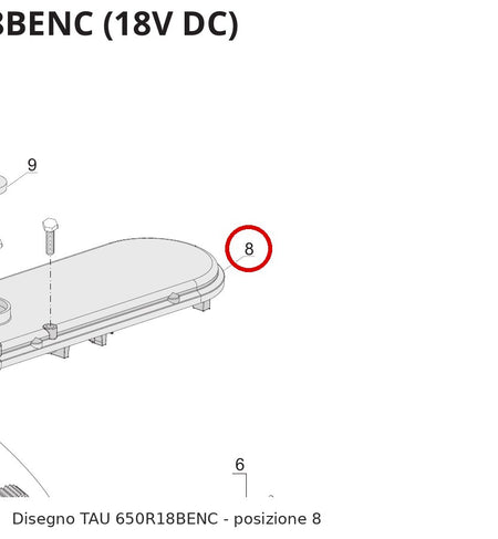 Coperchio superiore con guarnizione TAU per R18