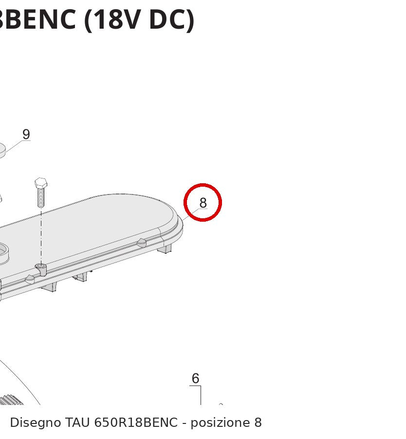 Coperchio superiore con guarnizione TAU per R18