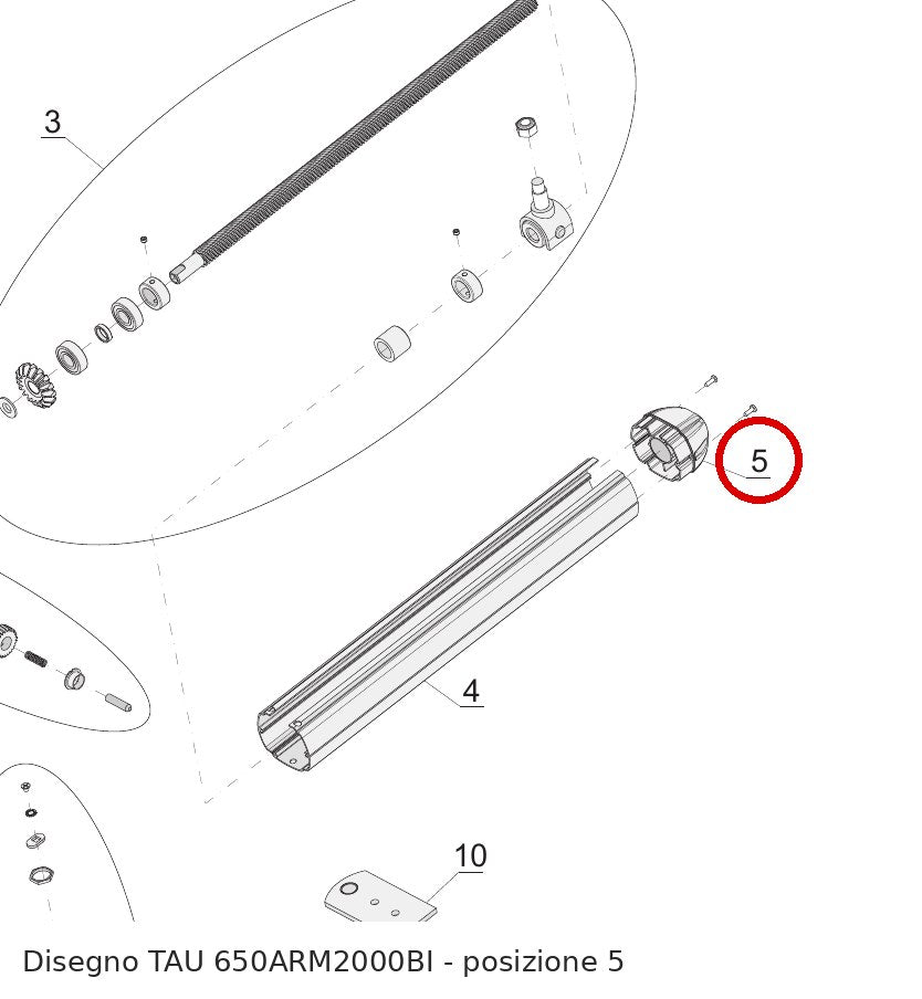 Tappo chiusura copristelo per TAU ARM 2000 e ARM 3000