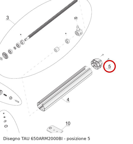 Tappo chiusura copristelo per TAU ARM 2000 e ARM 3000