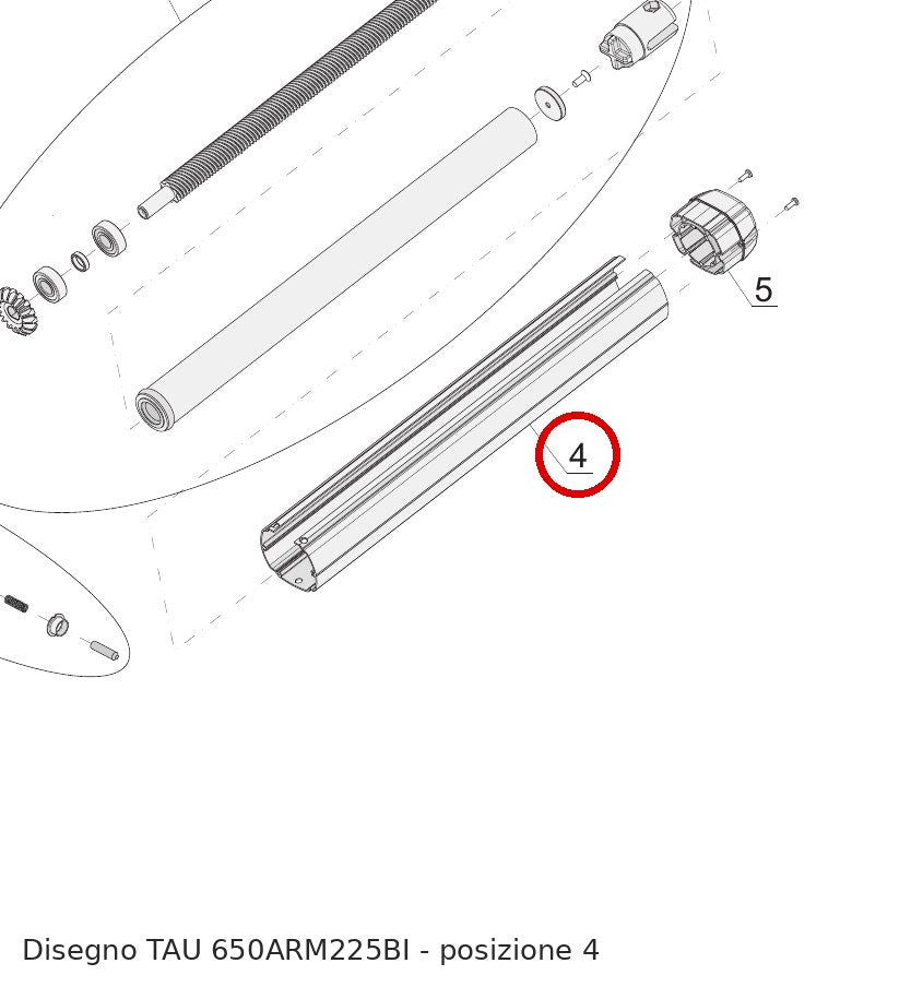 Copristelo TAU in alluminio L.350 per serie ARM225