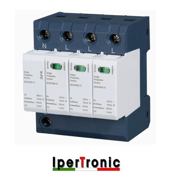Scaricatore trifase 3P+NPE 20 KA 4M DIN