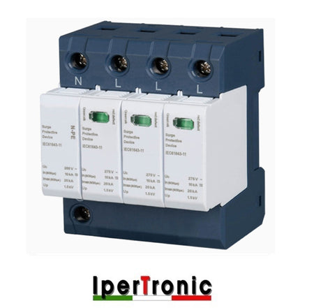 Scaricatore trifase 3P+NPE 20 KA 4M DIN