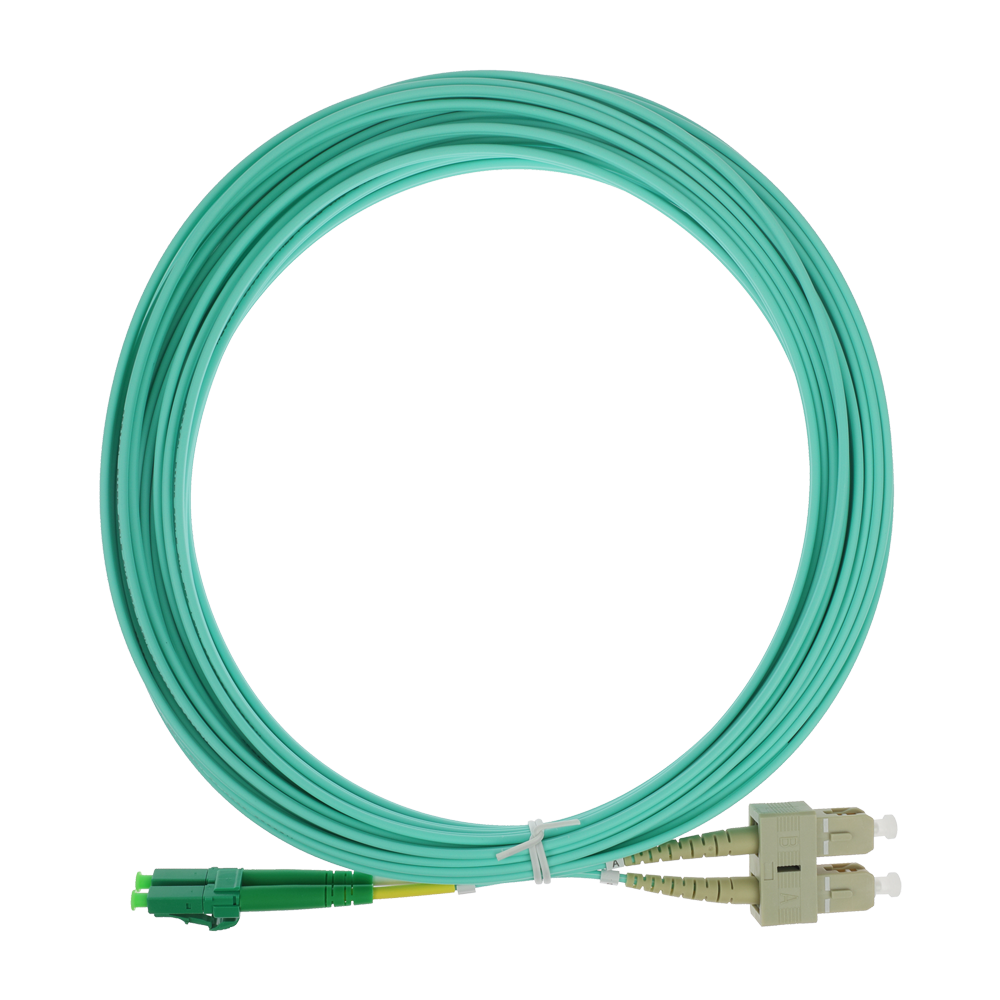 Safire Cavo di collegamento in fibra ottica duplex - Fibra multimodale OM4 ad alta velocità - Connettori ibridi LC APC e