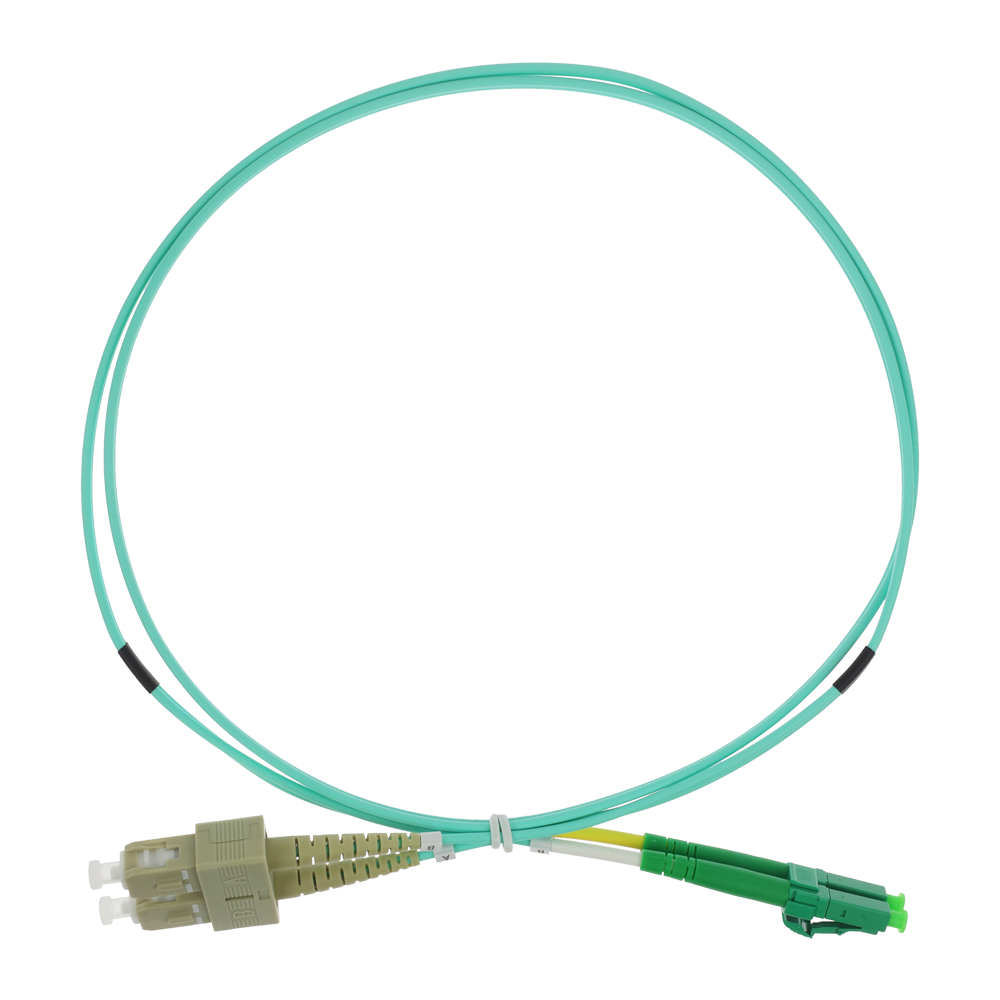 Safire Cavo di collegamento in fibra ottica duplex - Fibra multimodale OM4 ad alta velocità - Connettori ibridi LC APC e