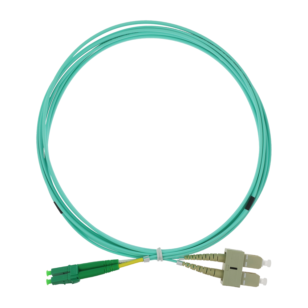 Safire Cavo di collegamento in fibra ottica duplex - Fibra multimodale OM4 ad alta velocità - Connettori ibridi LC APC e