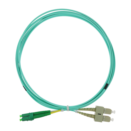 Safire Cavo di collegamento in fibra ottica duplex - Fibra multimodale OM4 ad alta velocità - Connettori ibridi LC APC e