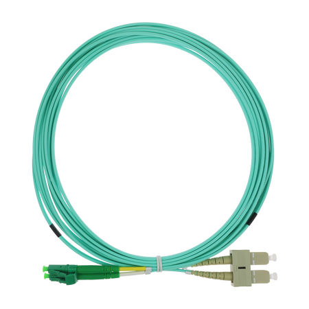 Safire Cavo di collegamento in fibra ottica duplex - Fibra multimodale OM4 ad alta velocità - Connettori ibridi LC APC e