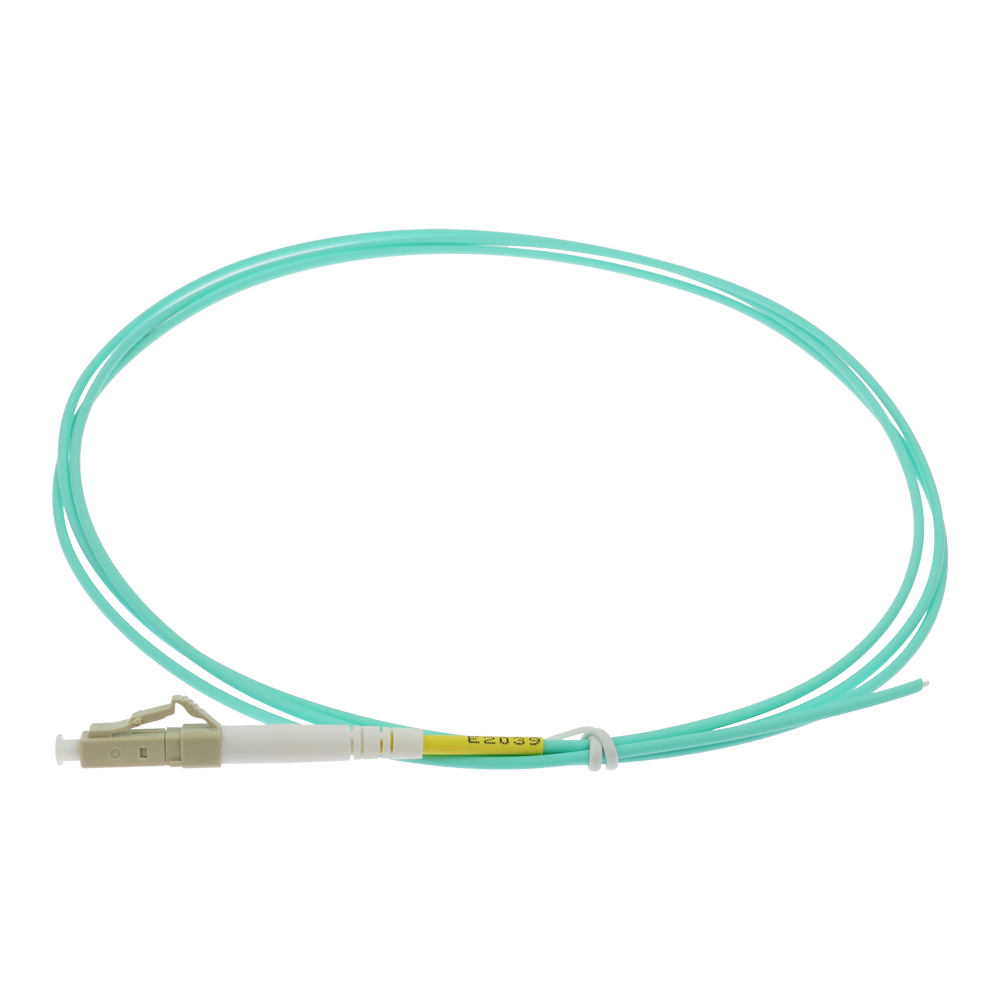 Safire Pigtail in fibra ottica simplex - Fibra multimodale OM4 ad alta velocità - Connettore LC con finitura UPC