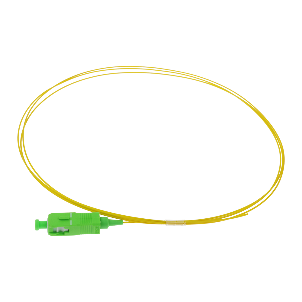Safire Pigtail in fibra ottica simplex - Fibra monomodale G657A2 ad alte prestazioni - Connettore SC con finitura APC