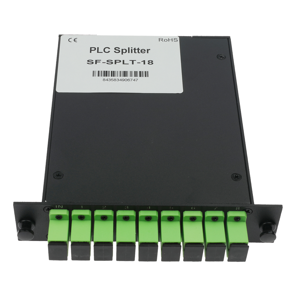 Splitter ottico PLC ad alta precisione - Configurazione 1x8 (1 ingresso, 8 uscite)