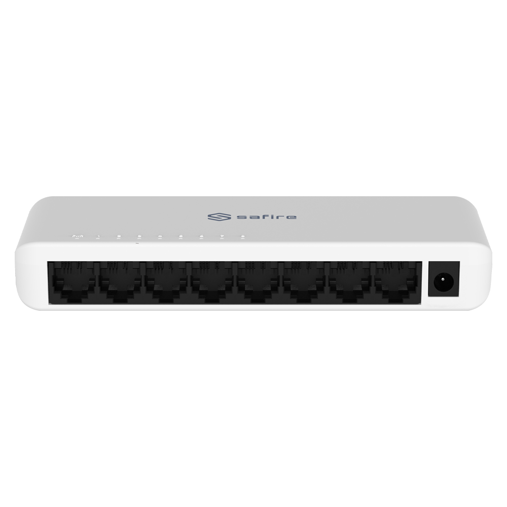 Safire Switch gigabit unmanaged - 8 porte RJ45 Gigabit 10/100/1000 Mbps - Rilevamento automatico Auto MDI/MDIX