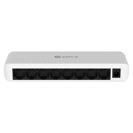 Safire Switch gigabit unmanaged - 8 porte RJ45 Gigabit 10/100/1000 Mbps - Rilevamento automatico Auto MDI/MDIX