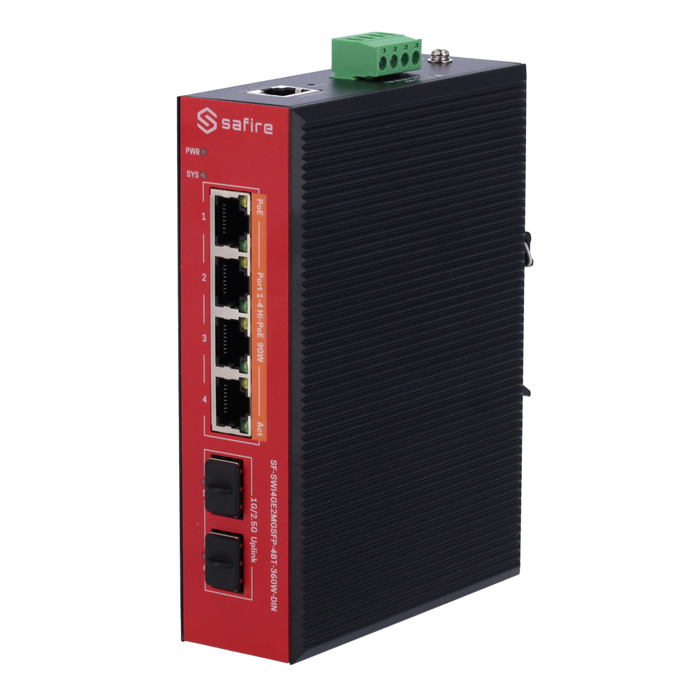 Switch L2+ managed con 4x RJ45 e 2x SFP - 4 porte PoE Gigabit con supporto IEEE 802.3bt