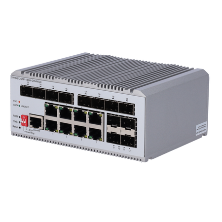 Switch L2+ managed con 8x RJ45 e 12x SFP - 8 porte PoE Gigabit con potenza in uscita fino a 30W