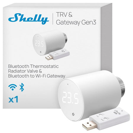 Valvola termostatica smart con hub gateway Shelly BLU TRV
