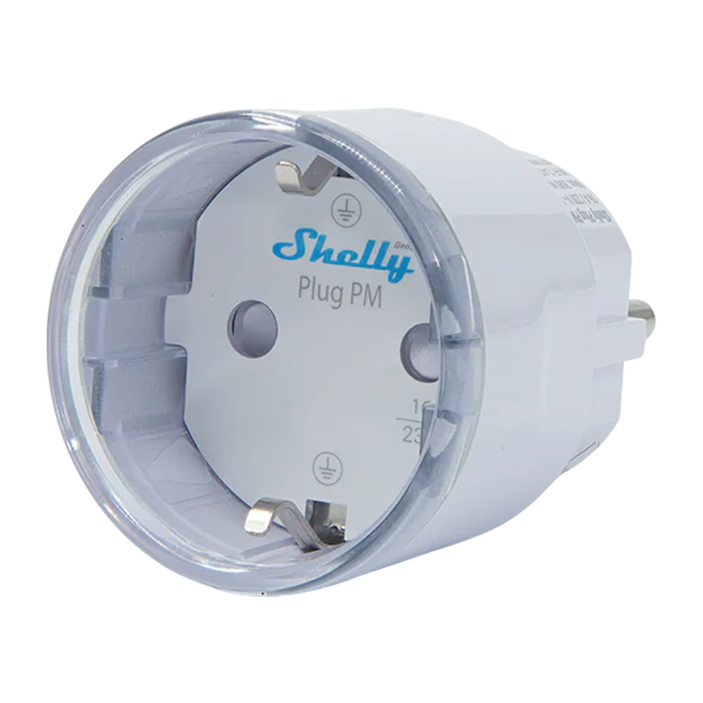 Shelly Plug PM Gen3 (Bianco) - Misurazione di tensione, corrente ed energia - Senza relè: fornitura sempre garantita
