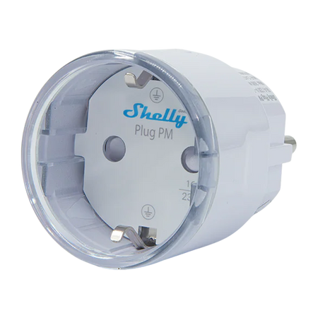 Shelly Plug PM Gen3 (Bianco) - Misurazione di tensione, corrente ed energia - Senza relè: fornitura sempre garantita