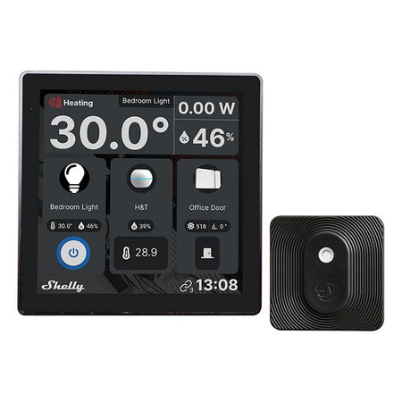 Display di monitoraggio a parete Shelly Wall Display e BLU H&T nero