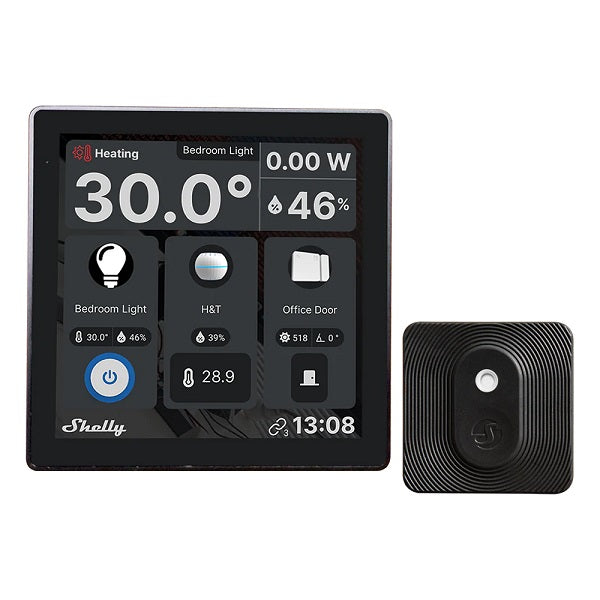 Display di monitoraggio a parete Shelly Wall Display e BLU H&T nero