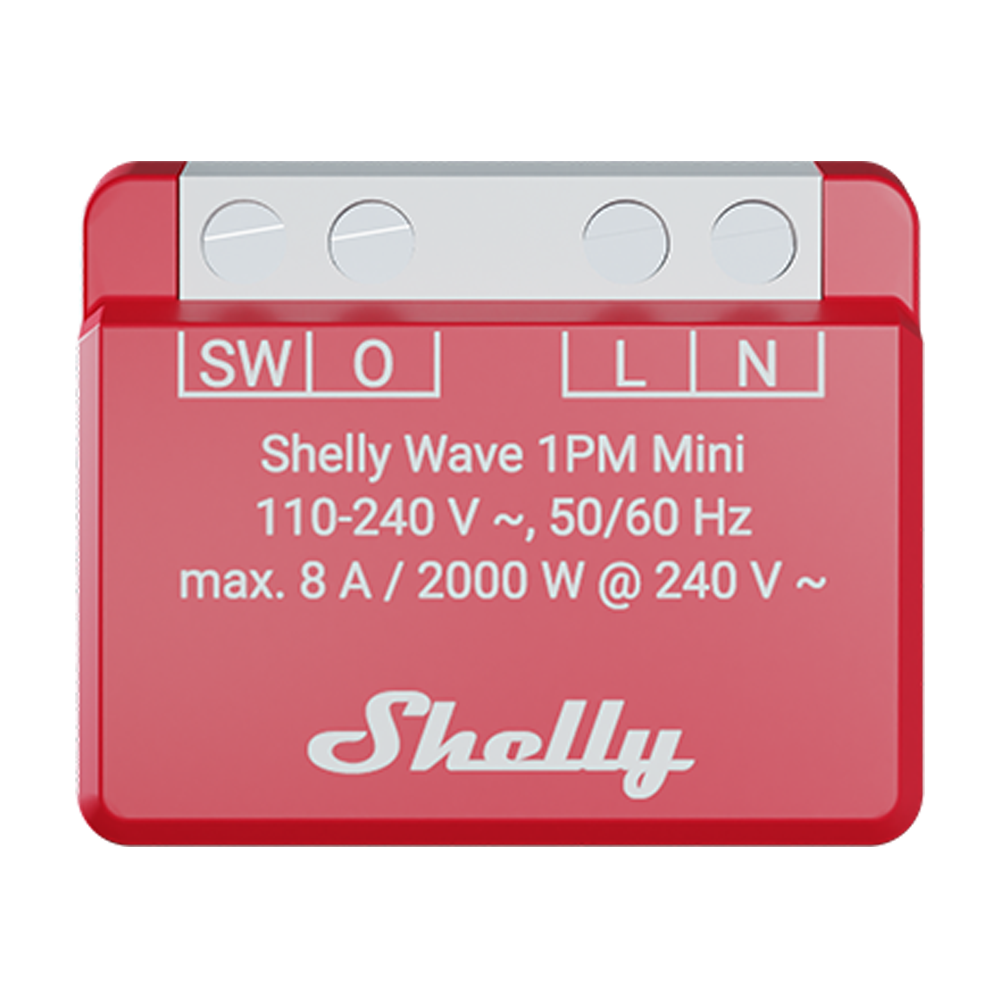 Relé Shelly Wave 1PM Mini - Controlador Inteligente - Relé de 1 canal / Medición de Consumo